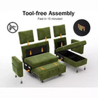 Divano letto angolare a L Dyonery 81, divano sezionale in ciniglia con letto estraibile, schienale reclinabile, chaise longue con contenitore, porte USB