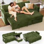 Divano letto angolare a L Dyonery 81, divano sezionale in ciniglia con letto estraibile, schienale reclinabile, chaise longue con contenitore, porte USB