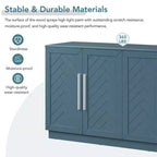 Credenza a buffet, mobile consolle moderno, mobile a pavimento in legno con 4 ante, credenza a buffet in legno