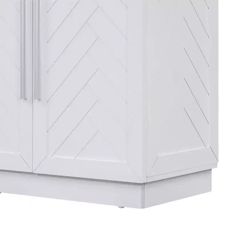 Credenza a buffet, mobile consolle moderno, mobile a pavimento in legno con 4 ante, credenza a buffet in legno