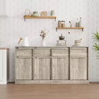 Grande armadietto da caffè da 158,5 cm con contenitore, credenza buffet con 4 cassetti e 4 ante, tavolo buffet moderno per cucina