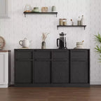 Grande armadietto da caffè da 158,5 cm con contenitore, credenza buffet con 4 cassetti e 4 ante, tavolo buffet moderno per cucina