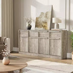 Grande armadietto da caffè da 158,5 cm con contenitore, credenza buffet con 4 cassetti e 4 ante, tavolo buffet moderno per cucina