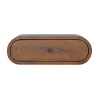 HomeRoots 18 Chestnut Solid Wood Oval One Drawer Floating Nightstand