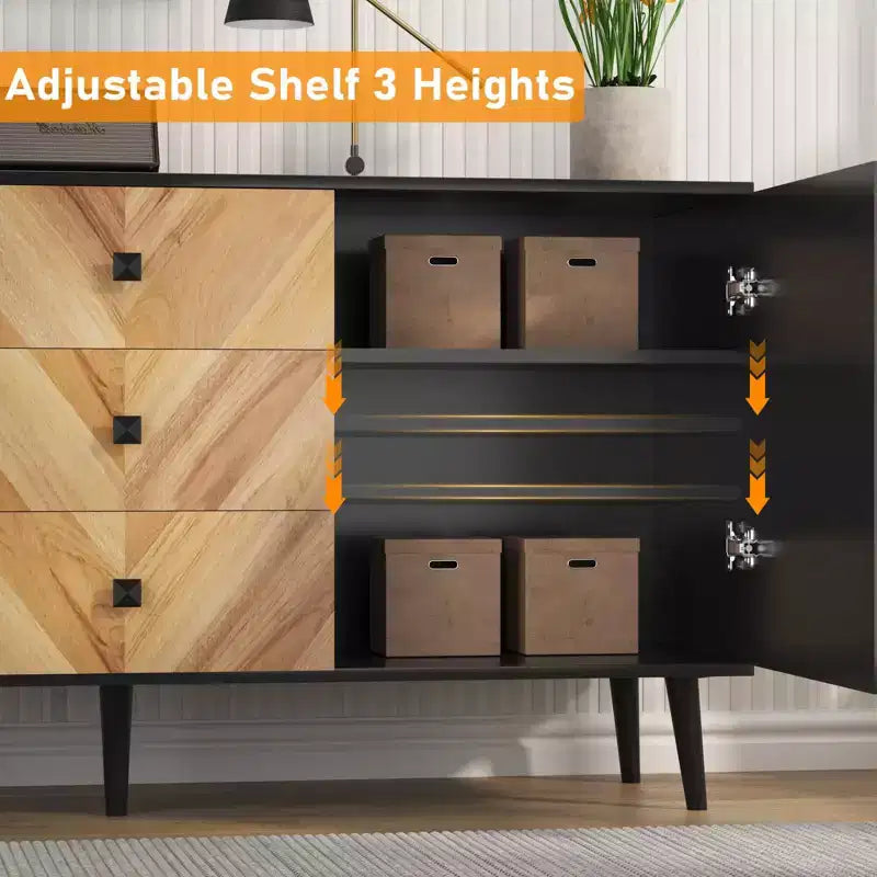 Mobile buffet in legno con finitura contenitore, mobiletto indipendente, per sala da pranzo, ingresso,
