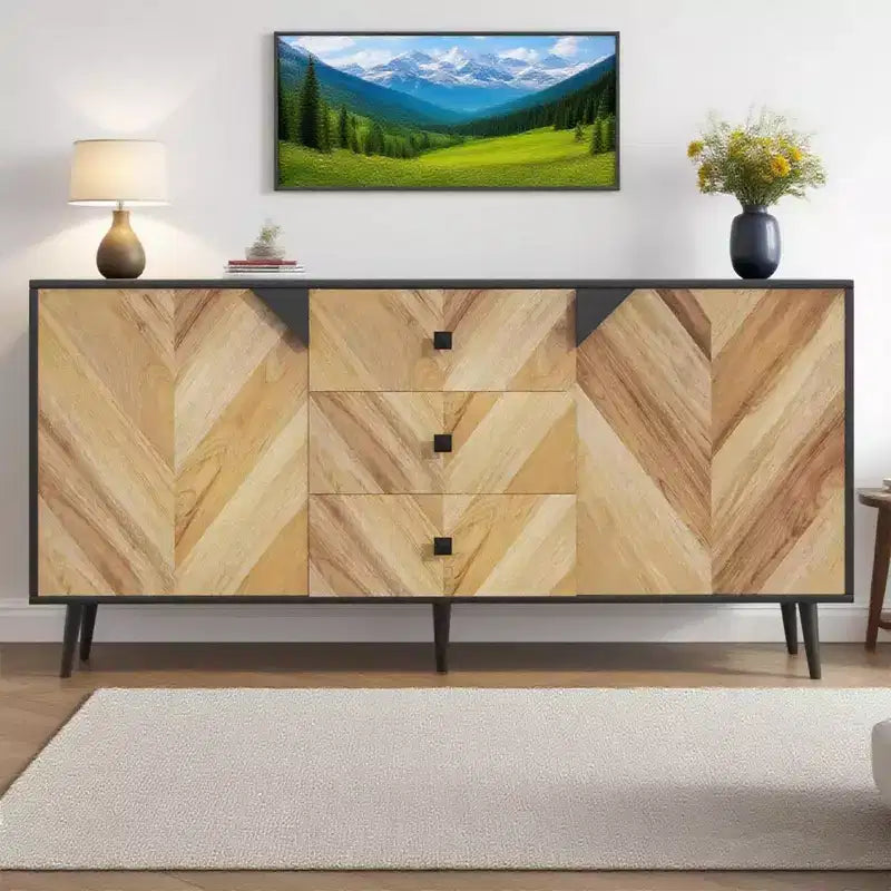 Mobile buffet in legno con finitura contenitore, mobiletto indipendente, per sala da pranzo, ingresso,