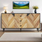 Mobile buffet in legno con finitura contenitore, mobiletto indipendente, per sala da pranzo, ingresso,