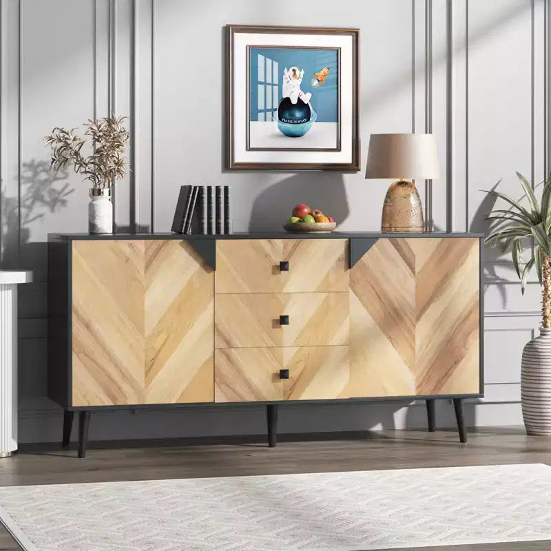 Mobile buffet in legno con finitura contenitore, mobiletto indipendente, per sala da pranzo, ingresso,