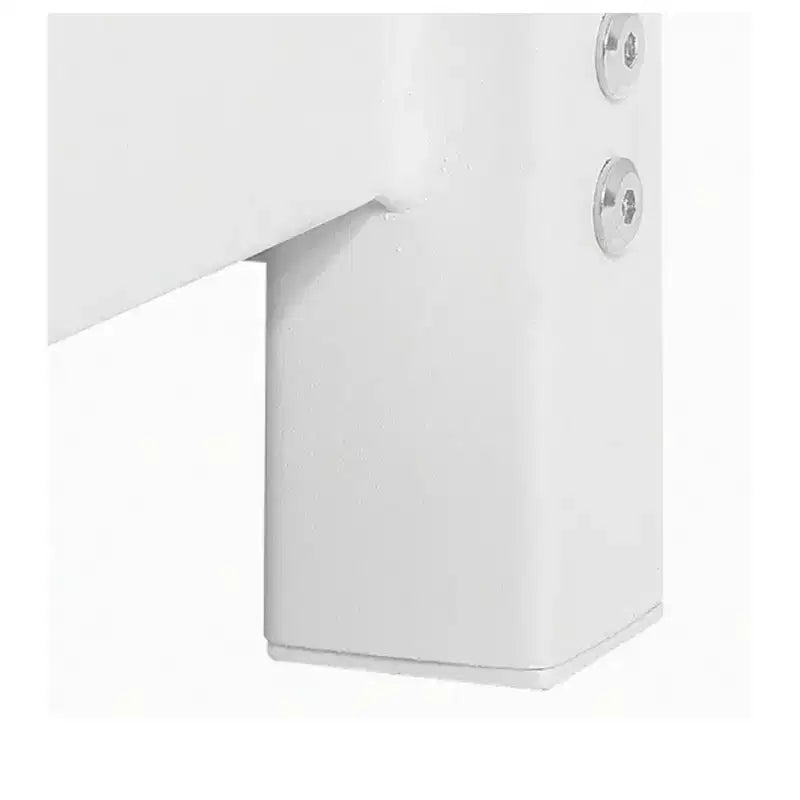 Tavolino retrò quadrato in legno con 2 ripiani a giorno per camera da letto, soggiorno, organizer, bianco