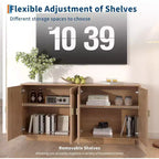 Acekool 63 Mobile Contenitore Moderno da Cucina con Ante ad Arco, Credenza Consolle per Sala da Pranzo