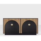 Acekool 63 Mobile Contenitore Moderno da Cucina con Ante ad Arco, Credenza Consolle per Sala da Pranzo