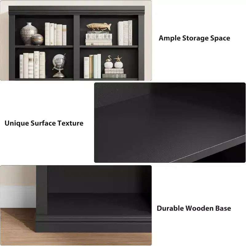 Libreria Acekool 189 cm di altezza, a 6 ripiani doppia larghezza con 12 scomparti, portaoggetti extra large per soggiorno, ufficio, biblioteca, 117 cm L x 31.5 cm P