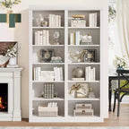 Libreria Acekool 189 cm di altezza, a 6 ripiani doppia larghezza con 12 scomparti, portaoggetti extra large per soggiorno, ufficio, biblioteca, 117 cm L x 31.5 cm P