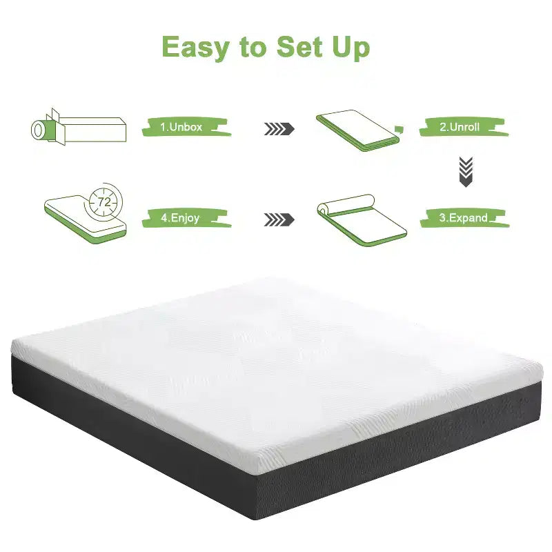 Materasso in memory foam da 30 cm in scatola, morbido e traspirante, sensazione soffice