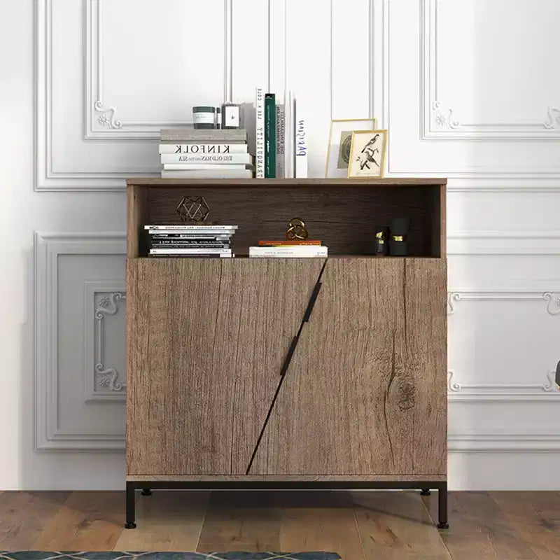 Madia/Buffet indipendente in legno moderno con ripiani regolabili per cucina, sala da pranzo, soggiorno.