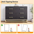 Mobile porta TV moderno con 6 cassetti in legno, console d'intrattenimento con contenitore per camera da letto, soggiorno, ingresso, corridoio, cameretta, mobile multimediale