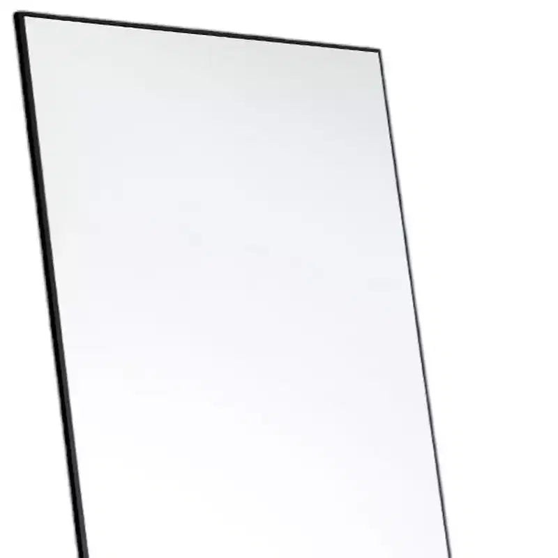 Specchio a figura intera HomeRoots 63" nero con cornice in metallo, autoportante o da parete