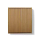 Teamson Home Tremolo Mobiletto da Parete a 2 Ante Moderno Bohemien con Legno Massello e Frontali Scanalati Contemporanei