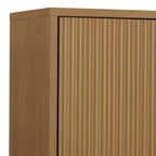 Teamson Home Tremolo Mobiletto da Parete a 2 Ante Moderno Bohemien con Legno Massello e Frontali Scanalati Contemporanei