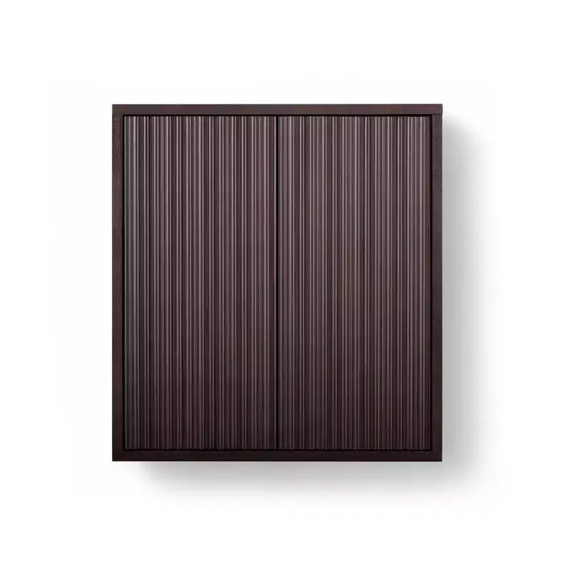 Teamson Home Tremolo Mobiletto da Parete a 2 Ante Moderno Bohemien con Legno Massello e Frontali Scanalati Contemporanei