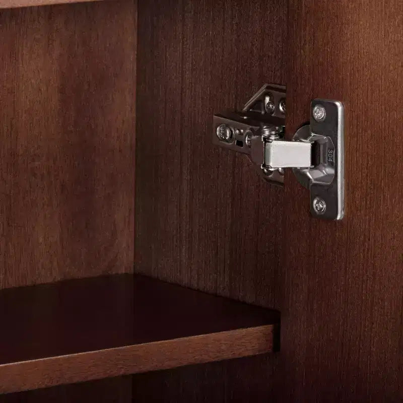 Teamson Home Tremolo Mobiletto da Parete a 2 Ante Moderno Bohemien con Legno Massello e Frontali Scanalati Contemporanei