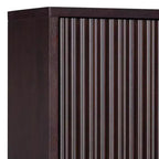 Teamson Home Tremolo Mobiletto da Parete a 2 Ante Moderno Bohemien con Legno Massello e Frontali Scanalati Contemporanei