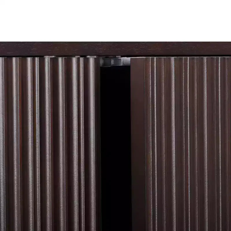 Teamson Home Tremolo Mobiletto da Parete a 2 Ante Moderno Bohemien con Legno Massello e Frontali Scanalati Contemporanei