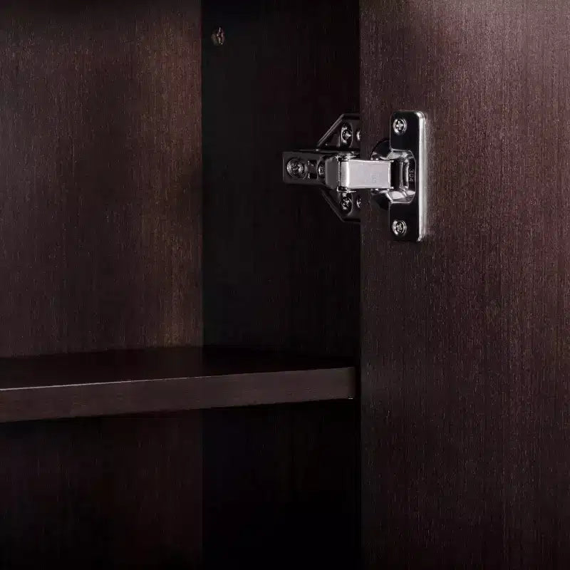 Teamson Home Tremolo Mobiletto da Parete a 2 Ante Moderno Bohemien con Legno Massello e Frontali Scanalati Contemporanei