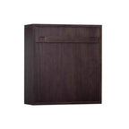 Teamson Home Tremolo Mobiletto da Parete a 2 Ante Moderno Bohemien con Legno Massello e Frontali Scanalati Contemporanei