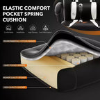 Sedia da ufficio taglie forti, sedia da gaming in pelle con schienale alto e poggiapiedi, sedia da computer ergonomica con supporto lombare e poggiatesta, base girevole a 360°