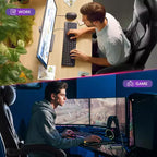 Sedia da ufficio taglie forti, sedia da gaming in pelle con schienale alto e poggiapiedi, sedia da computer ergonomica con supporto lombare e poggiatesta, base girevole a 360°
