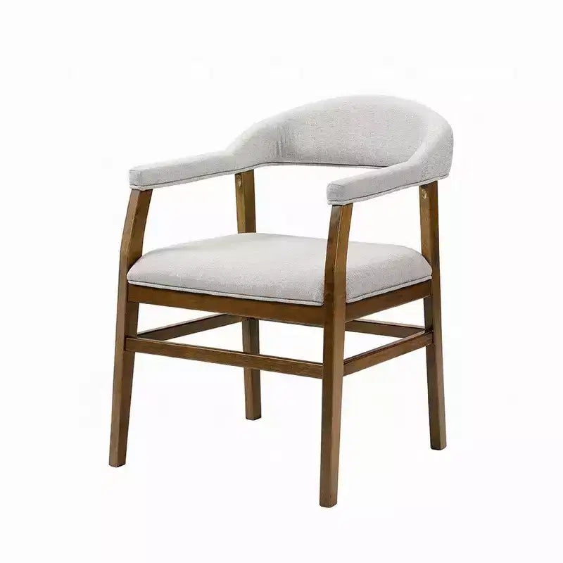 Set di 2 sedie da pranzo Royal Hampton, tessuto grigio, legno noce scuro