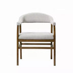 Set di 2 sedie da pranzo Royal Hampton, tessuto grigio, legno noce scuro