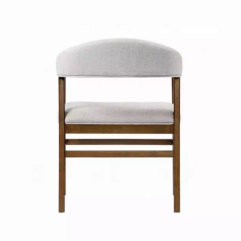 Set di 2 sedie da pranzo Royal Hampton, tessuto grigio, legno noce scuro