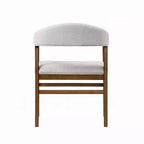 Set di 2 sedie da pranzo Royal Hampton, tessuto grigio, legno noce scuro