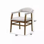Set di 2 sedie da pranzo Royal Hampton, tessuto grigio, legno noce scuro