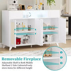 4 ante e 2 cassetti, mobile buffet in rattan con presa di corrente, per cucina, sala da pranzo, colore legno