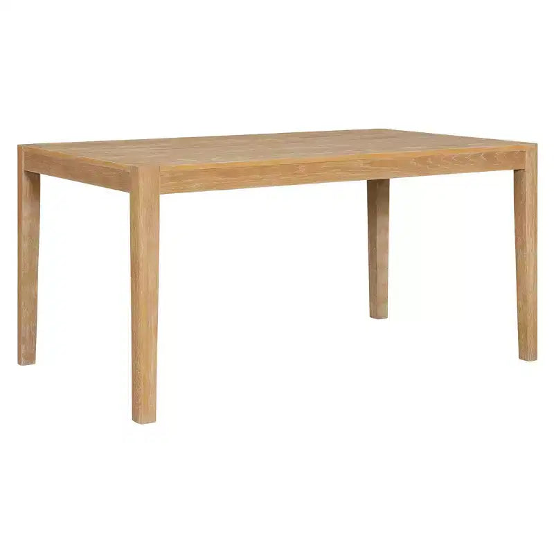 Homy Casa Set da Pranzo 7 Pezzi in Legno con 6 Sedie Imbottite, Finitura Naturale