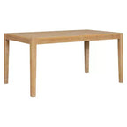 Homy Casa Set da Pranzo 7 Pezzi in Legno con 6 Sedie Imbottite, Finitura Naturale