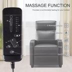 Poltrona reclinabile JIONJOY Push Back - Sedile da Home Theater per soggiorno con supporto lombare, reclinazione a 160°, cuscino imbottito