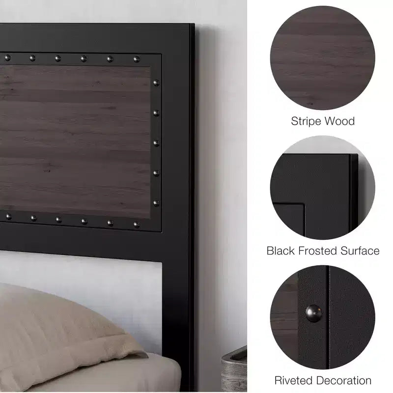 Struttura Letto Matrimoniale con 4 Cassetti Contenitore, Supporto a Doghe Metalliche, Nessuna Molla Necessaria, Design Silenzioso