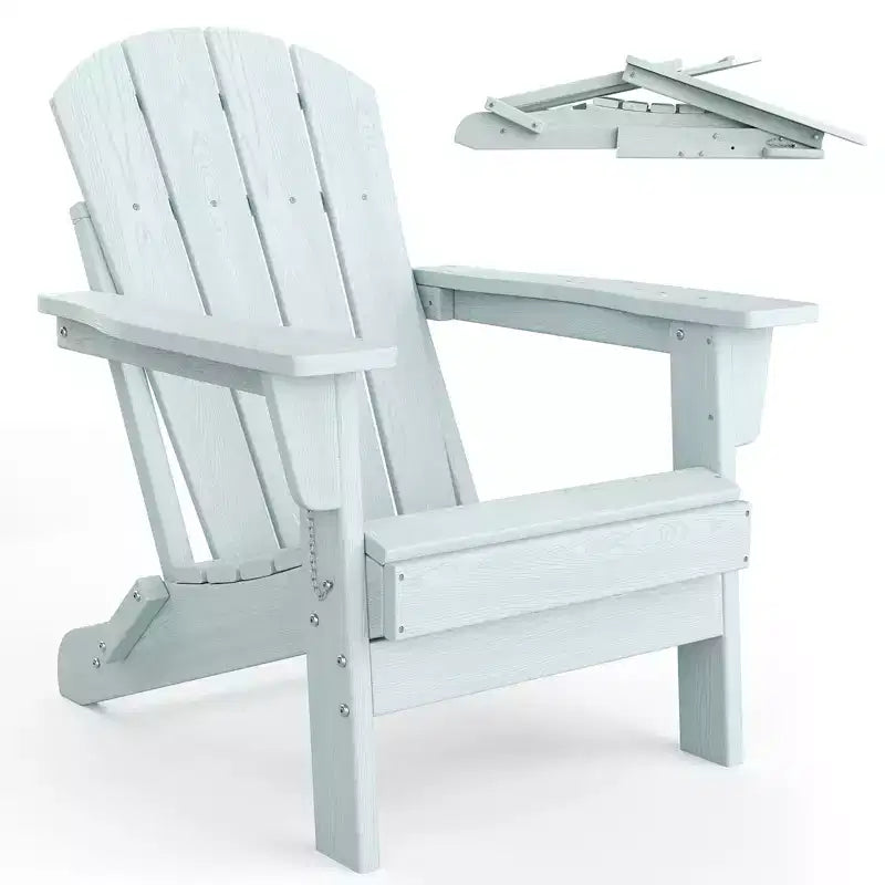 COZONY Sedia Adirondack da Esterno, HDPE Resistente con Capacità di 172 kg, Resistente alle Intemperie, Nessun Montaggio Richiesto, Pieghevole per Patio, Prato, Giardino