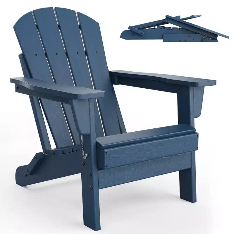 COZONY Sedia Adirondack da Esterno, HDPE Resistente con Capacità di 172 kg, Resistente alle Intemperie, Nessun Montaggio Richiesto, Pieghevole per Patio, Prato, Giardino
