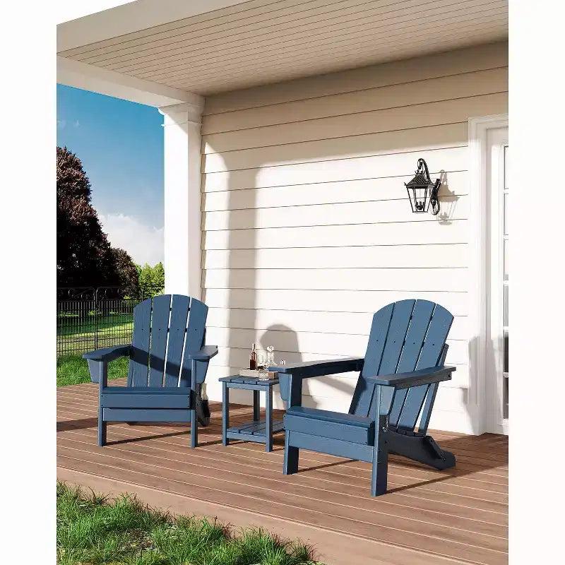 COZONY Sedia Adirondack da Esterno, HDPE Resistente con Capacità di 172 kg, Resistente alle Intemperie, Nessun Montaggio Richiesto, Pieghevole per Patio, Prato, Giardino