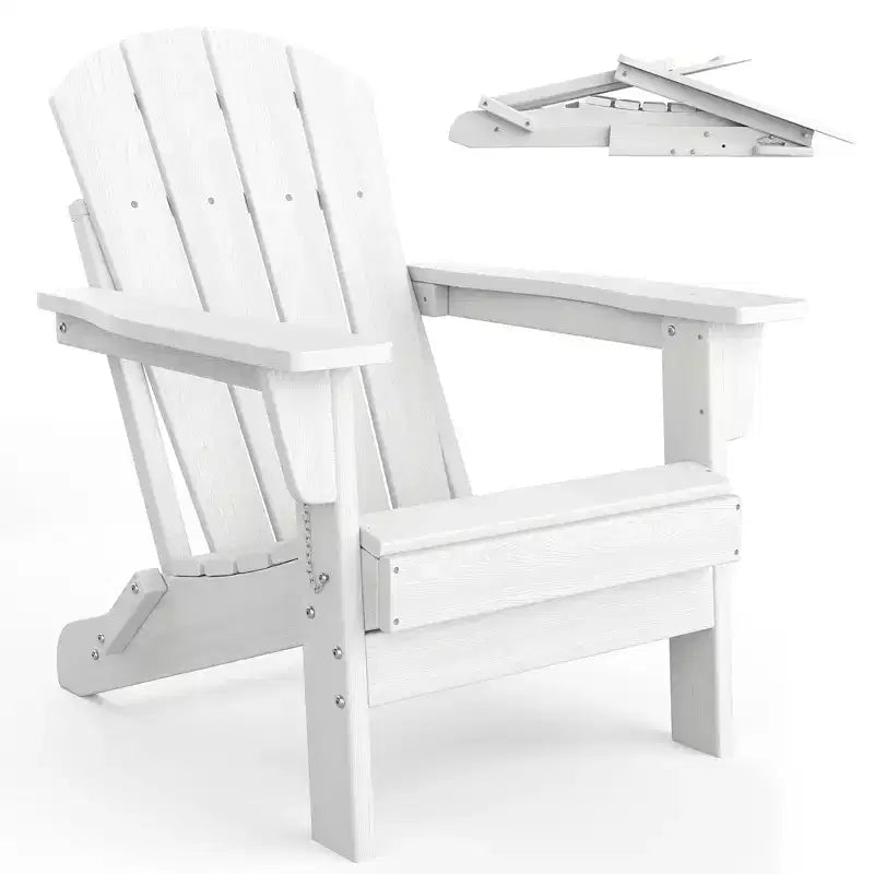 COZONY Sedia Adirondack da Esterno, HDPE Resistente con Capacità di 172 kg, Resistente alle Intemperie, Nessun Montaggio Richiesto, Pieghevole per Patio, Prato, Giardino