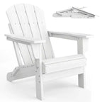 COZONY Sedia Adirondack da Esterno, HDPE Resistente con Capacità di 172 kg, Resistente alle Intemperie, Nessun Montaggio Richiesto, Pieghevole per Patio, Prato, Giardino