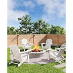 COZONY Sedia Adirondack da Esterno, HDPE Resistente con Capacità di 172 kg, Resistente alle Intemperie, Nessun Montaggio Richiesto, Pieghevole per Patio, Prato, Giardino