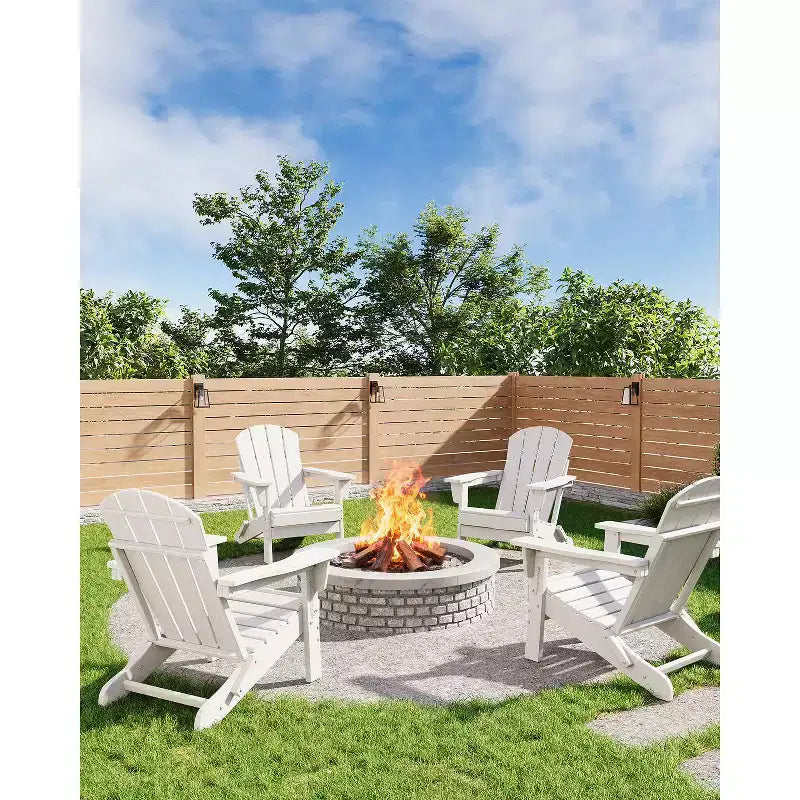 COZONY Sedia Adirondack da Esterno, HDPE Resistente con Capacità di 172 kg, Resistente alle Intemperie, Nessun Montaggio Richiesto, Pieghevole per Patio, Prato, Giardino