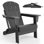 COZONY Sedia Adirondack da Esterno, HDPE Resistente con Capacità di 172 kg, Resistente alle Intemperie, Nessun Montaggio Richiesto, Pieghevole per Patio, Prato, Giardino