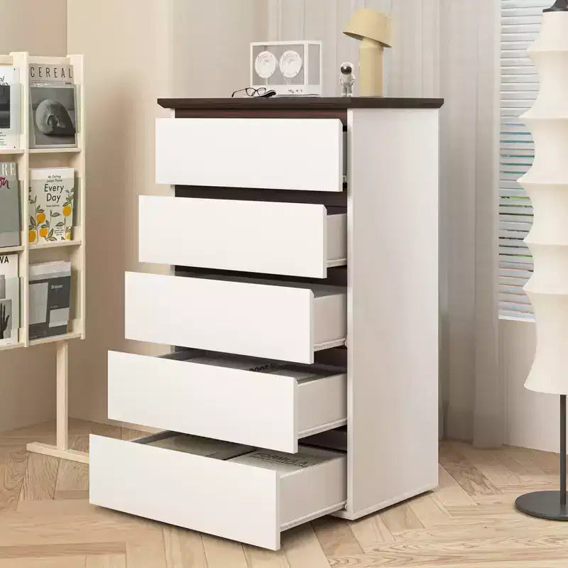 GDFStudio Myra 24 Cassettiera moderna in legno con 5 cassetti